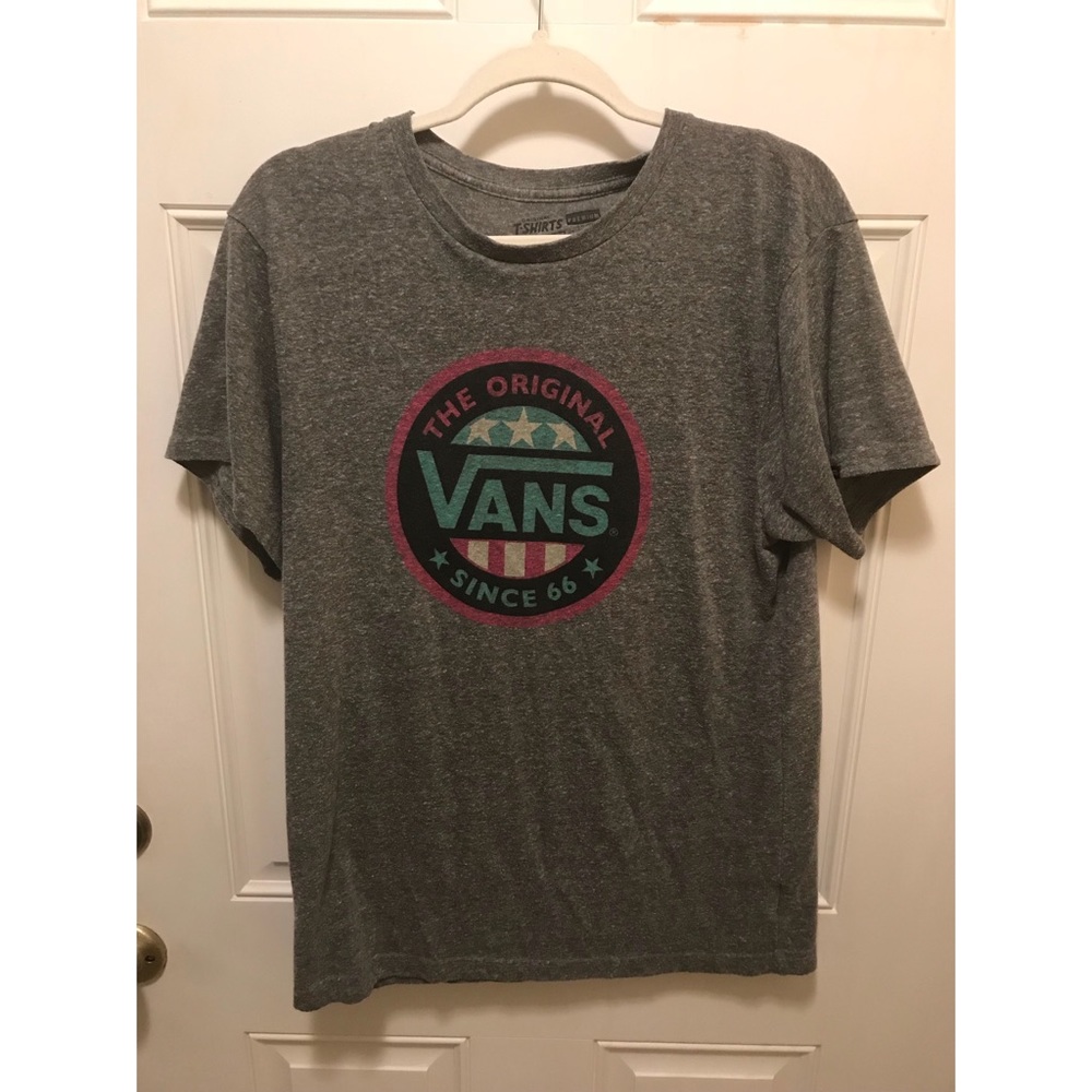 VANS ORIGINAL GRAY LOGO T-SHIRT SIZE MEDIUM